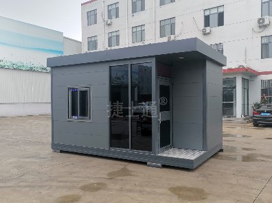 張家口萬全區(qū)深色警務崗亭3*5米